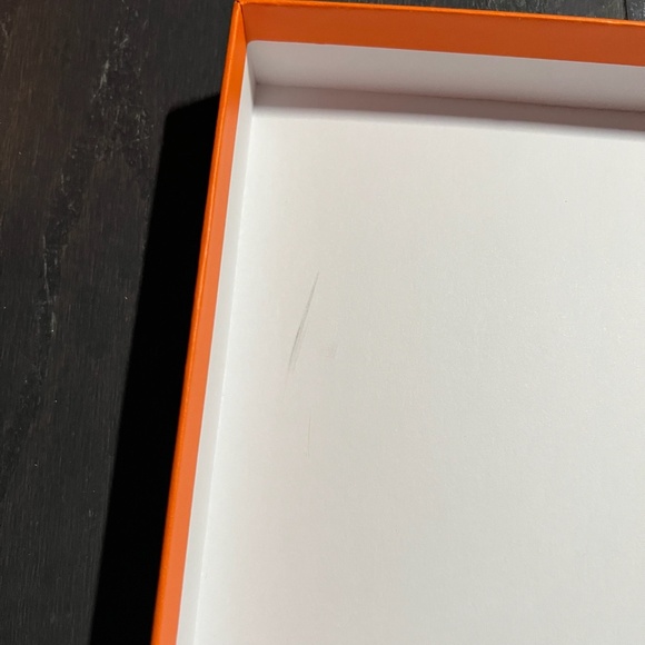 Hermes medium empty box case decoration storage orange ribbon tissue - Picture 13 of 14